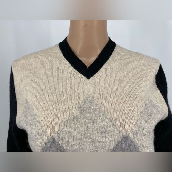 Express 100% Lams Wool Argyle Women’s Sweater S - Picture 3 of 6